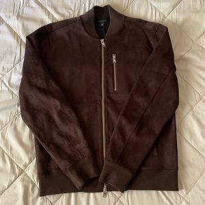 Banana Republic vegan suede brown bomber jacket
